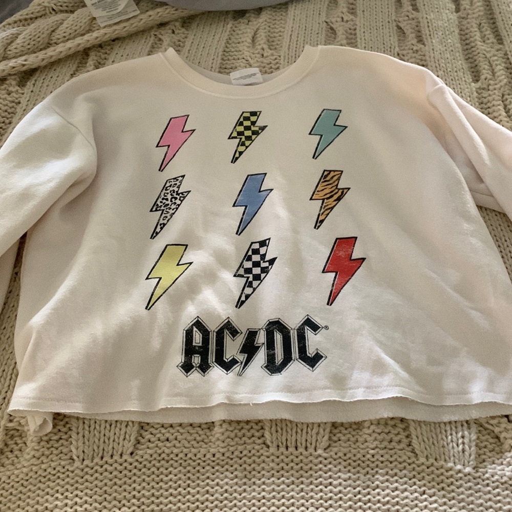 AC/DC cropped crew neck women’s size Xs